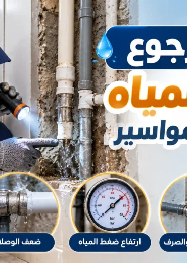 أسباب رجوع تسرب المياه بعد تغيير المواسير بالرياض
